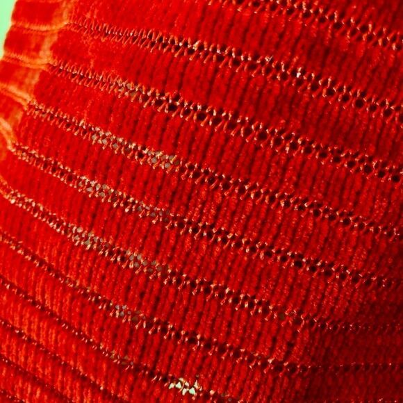 RXB RED ASYMMETRICAL SWEATER SIZE SMALL - Picture 3 of 6